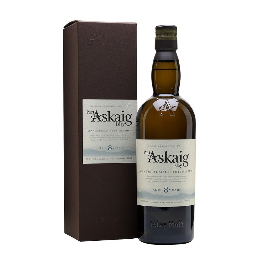 Port Askaig 8 Years Old Islay Single Malt Scotch Whisky ABV 45.8% Vol 700ml / 70cl (With Gift Box)