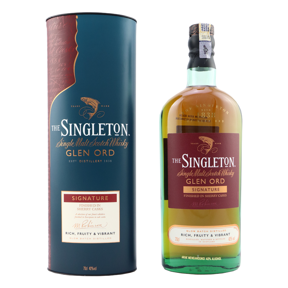 The Singleton of Glen Ord Signature Finished in Sherry Casks Slow Batch Distilled Rich, Fruity and Vibrant Highland Single Malt Scotch Whisky ABV 40% Vol 70cl / 700ml