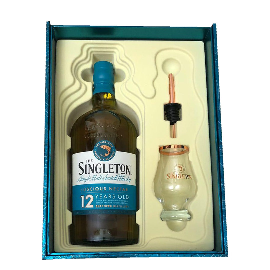 The Singleton (of) Dufftown Distillery 12 Years Old Luscious Nectar Single Malt Scotch Whisky ABV 40% Vol 70cl / 700ml (Gift Set)