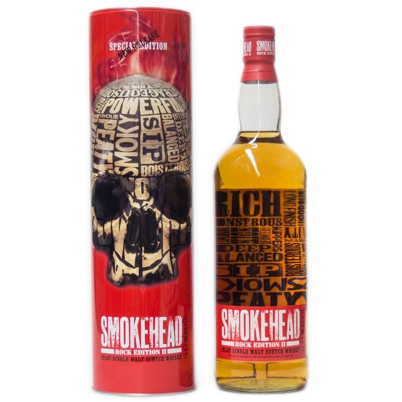 Smokehead Rock Edition II Islay Single Malt Scotch Whisky ABV 46.6% Vol 1000ml / 100cl / 1L (With Gift Box)