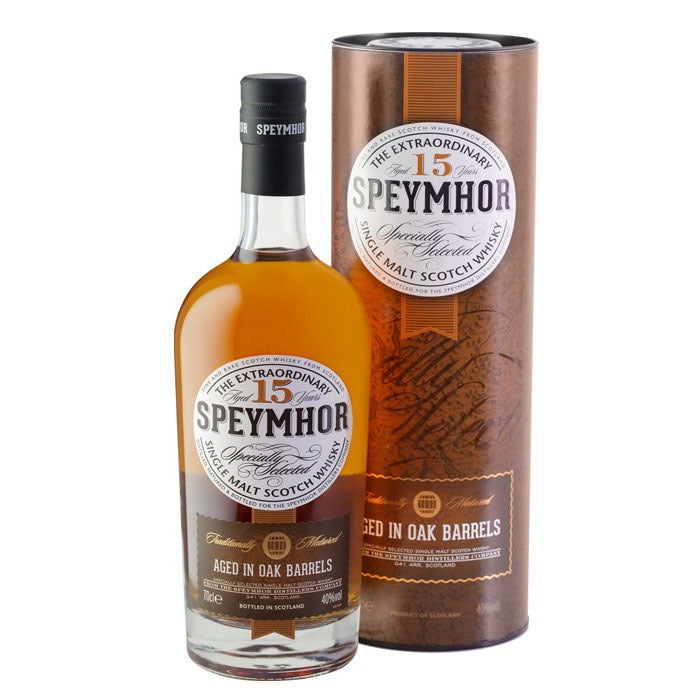 SpeyMhor The Extraordinary 15 Year Old Aged In Oak Barrels Highland Single Malt Scotch Whisky ABV 40% Vol 70cl / 700ml (With Gift Box)