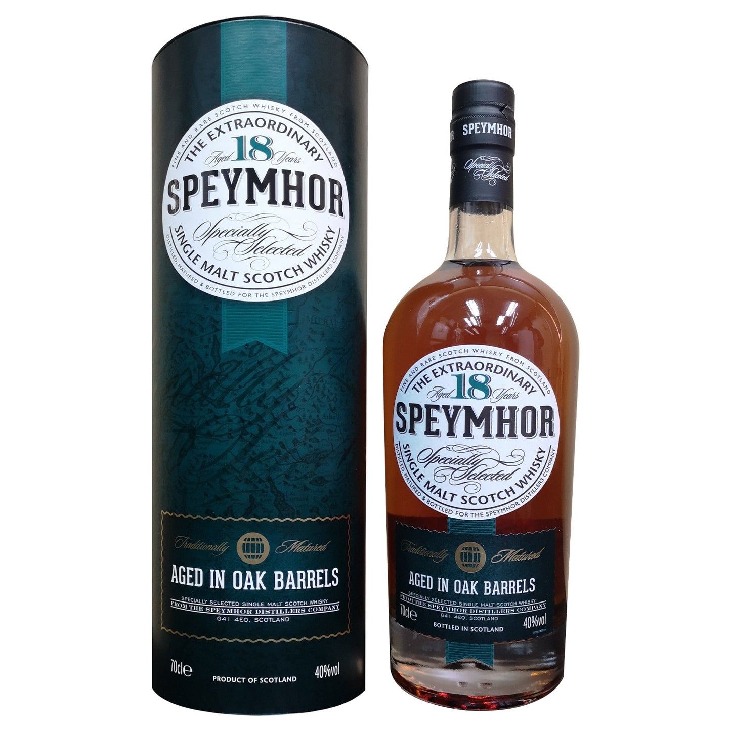 SpeyMhor The Extraordinary 18 Year Old Aged In Oak Barrels Highland Single Malt Scotch Whisky ABV 40% Vol 70cl / 700ml (With Gift Box)
