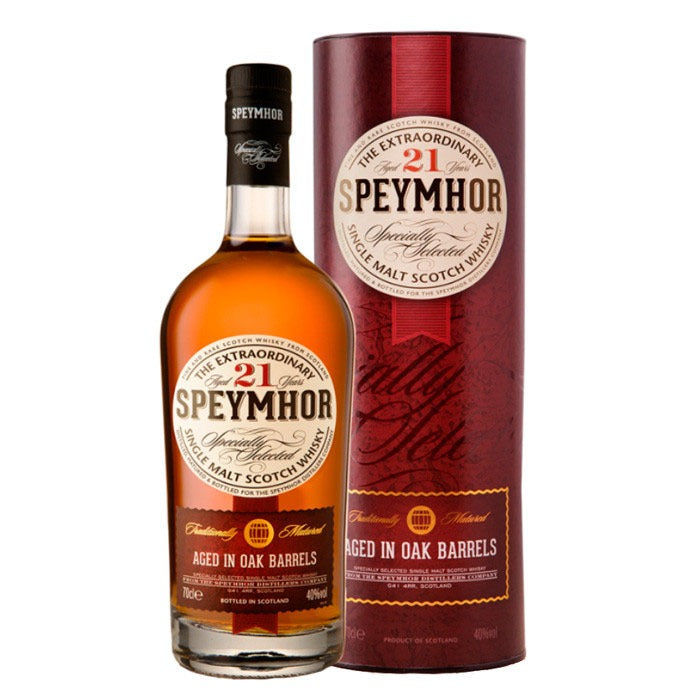 SpeyMhor The Extraordinary 21 Year Old Aged In Oak Barrels Highland Single Malt Scotch Whisky ABV 40% Vol 70cl / 700ml (With Gift Box)
