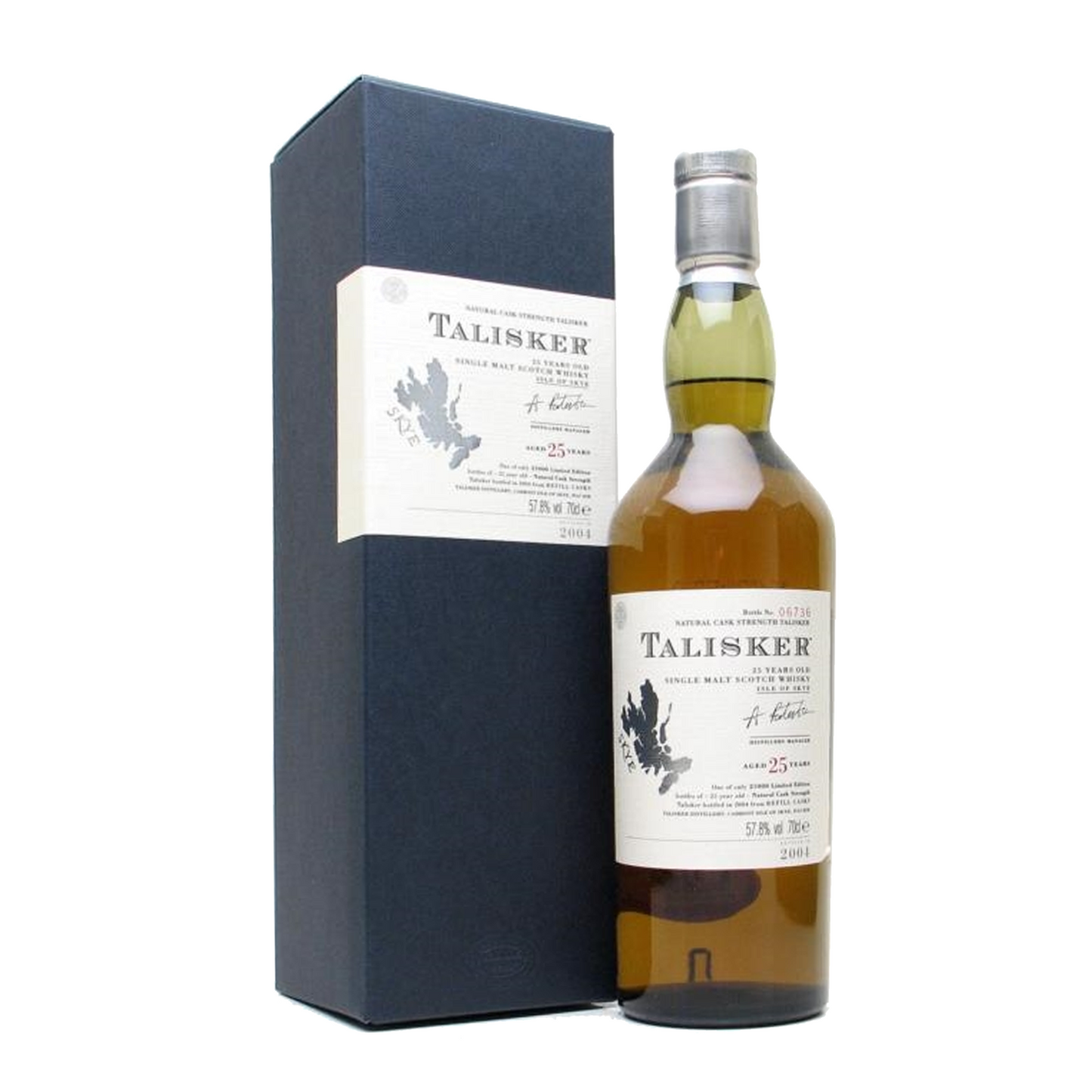Talisker 25 Years (Bot. 2004) Natural Cask Strength Isle of Skye Single Malt Scotch Whisky ABV 57.8% Vol 700ml / 70cl