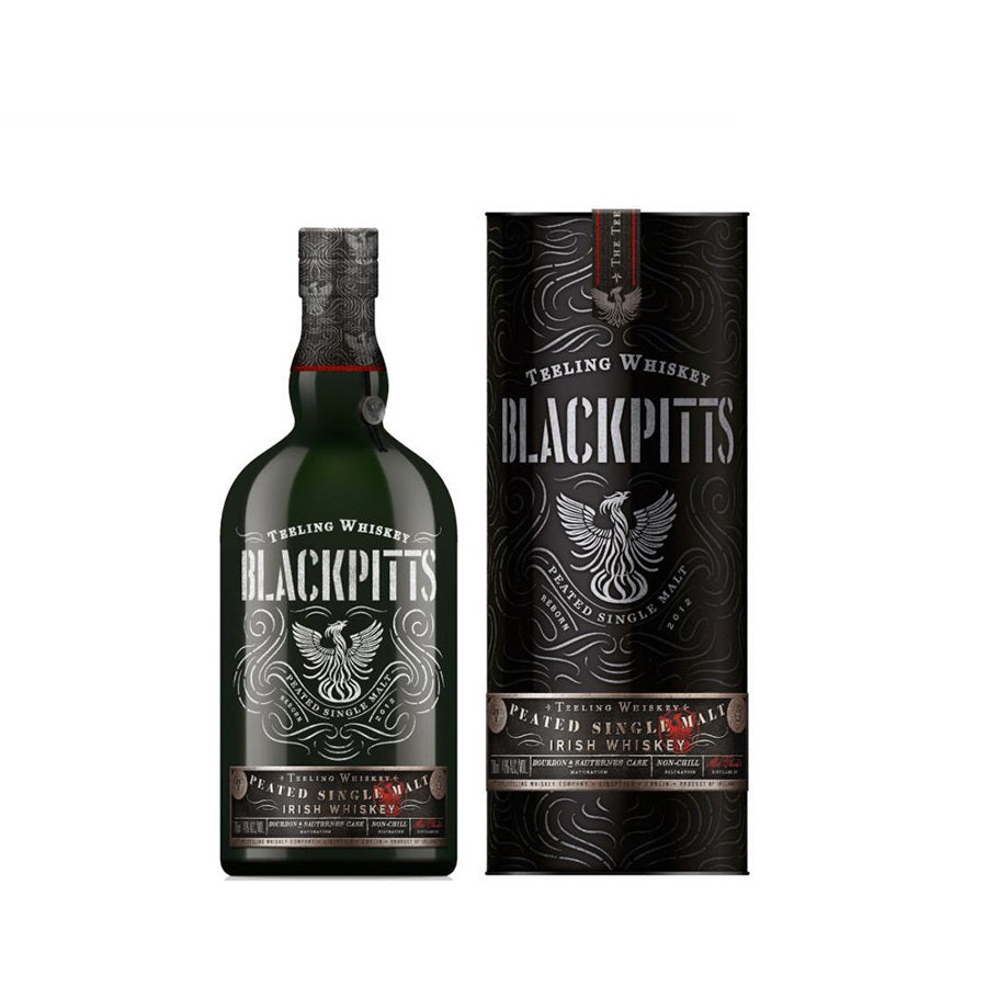 Teeling Blackpitts Peated Single Malt Irish Whiskey ABV 46% Vol 70cl / 700ml (With Gift Box)