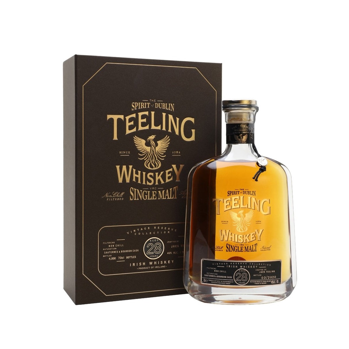 Teeling 28 Year Old Single Malt Irish Whiskey ABV 46% Vol 70cl / 700ml (With Gift Box)