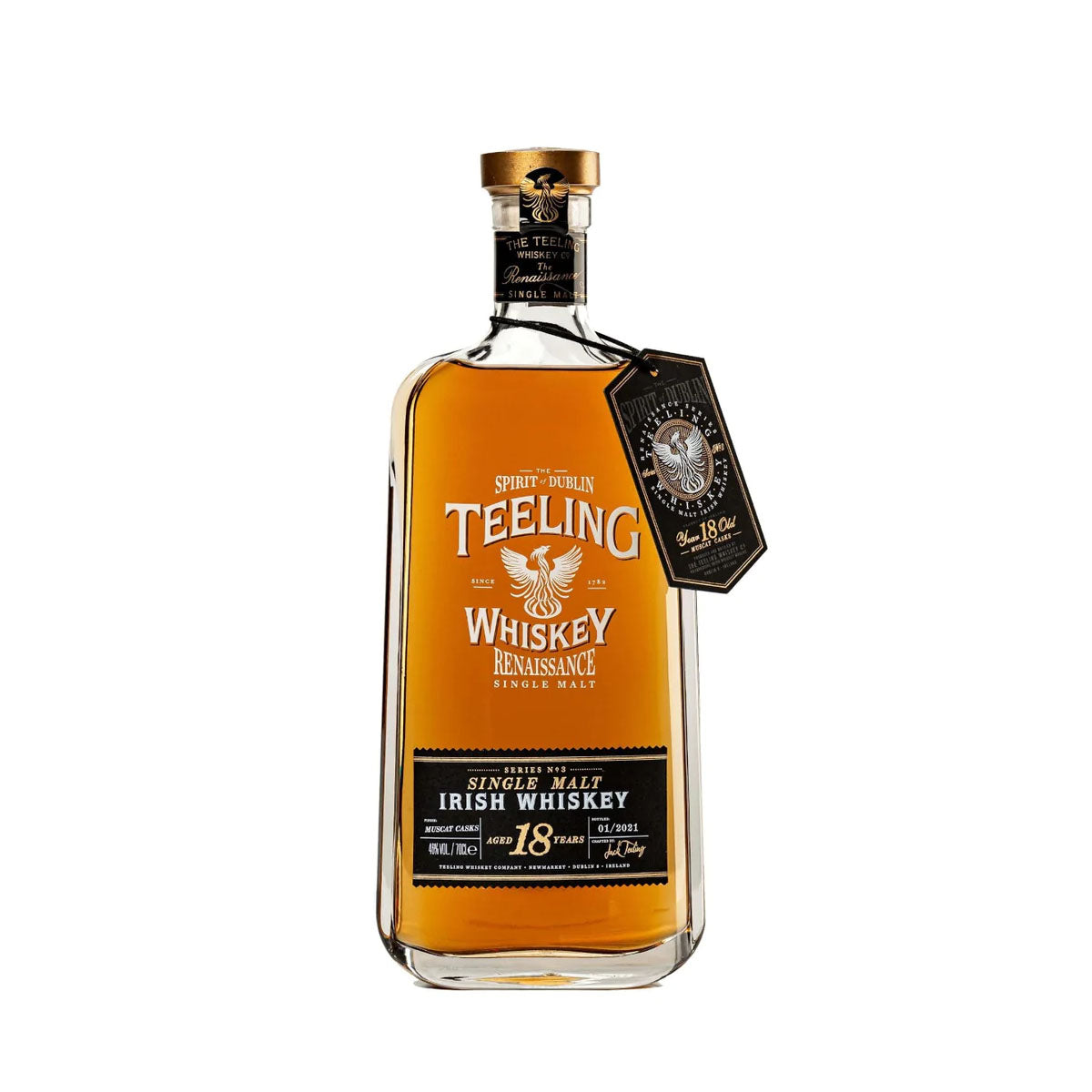 Teeling 18 Year Old Renaissance Series 3 Muscat Cask Finish Single Malt Irish Whiskey ABV 46% Vol 70cl / 700ml
