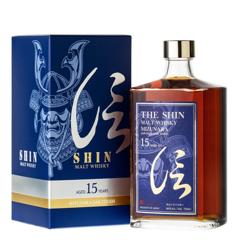 The Shin Malt Whisky Aged 15 Years Old Mizunara Japanese Oak Finish Product of Japan ABV 48% Vol 750ml / 75cl (With Gift Box)