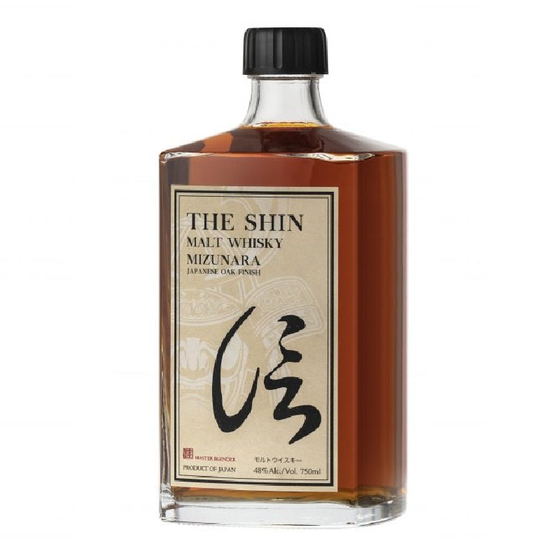 The Shin Pure Malt Whisky Mizunara Japanese Oak Finish Product of Japan ABV 48% Vol 750ml / 75cl (With Gift Box)
