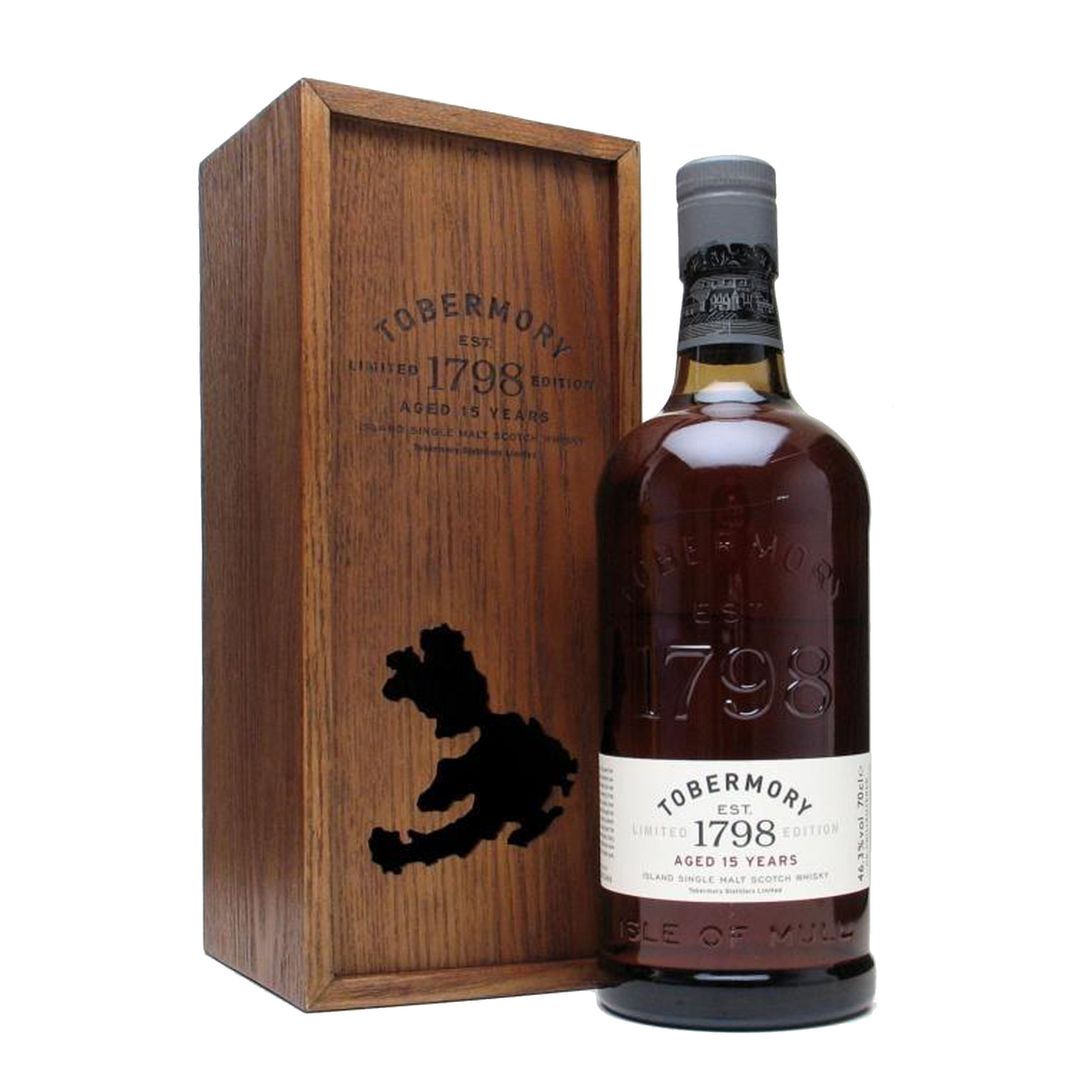 Tobermory 15 Years Limited Edition Tobermory Isle Of Mull Single Malt Scotch Whisky ABV 46.3% Vol 700ml / 70cl (With Gift Box)