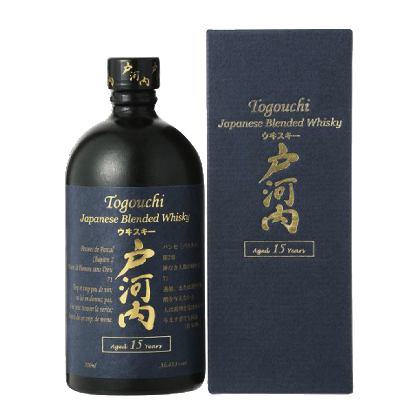 Togouchi 户河内 15 Year Old Japanese Blended Whisky ABV 43% Vol 70cl / 700ml