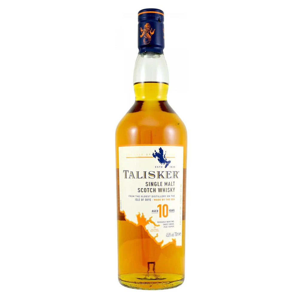 Talisker 10 Years Old Isle of Skye Single Malt Scotch Whisky ABV 45.8% Vol 750ml / 75cl (With Gift Box)