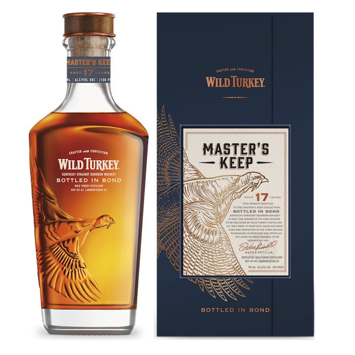 Wild Turkey 17 Year Old Master's Keep 6.0 Bottled In Bond (Bottled in 2020) Kentucky Straight Bourbon Whiskey 100 Proof ABV 50% Vol 750ml / 75cl (With Gift Box)