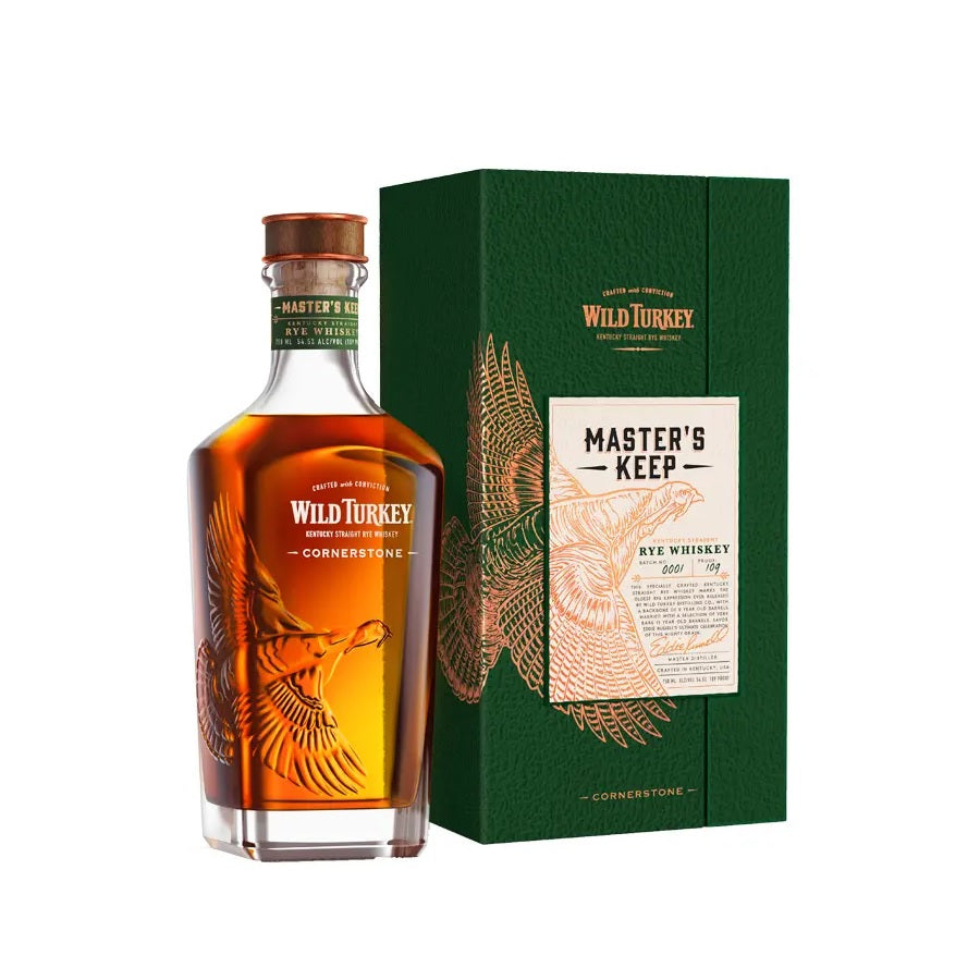 Wild Turkey Aged 9 to 11 years Master's Keep 5.0 Batch No 0001 Cornerstone Kentucky Straight Rye Whiskey (Bottled in 2019) Proof 109 ABV 54.5% Vol 750ml / 75cl (With Gift Box)