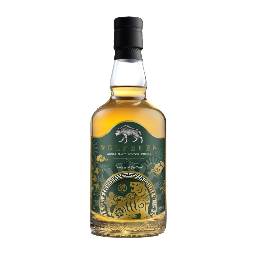 Wolfburn Chinese New Year 2022 Limited Edition - Year of Tiger Highland Single Malt Scotch Whisky ABV 46% Vol 70cl / 700ml (With Gift Box)