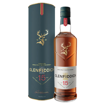 Glenfiddich 15 Years Our Solera Fifteen Single Malt Scotch Whisky ABV 40% Vol 70cl / 700ml