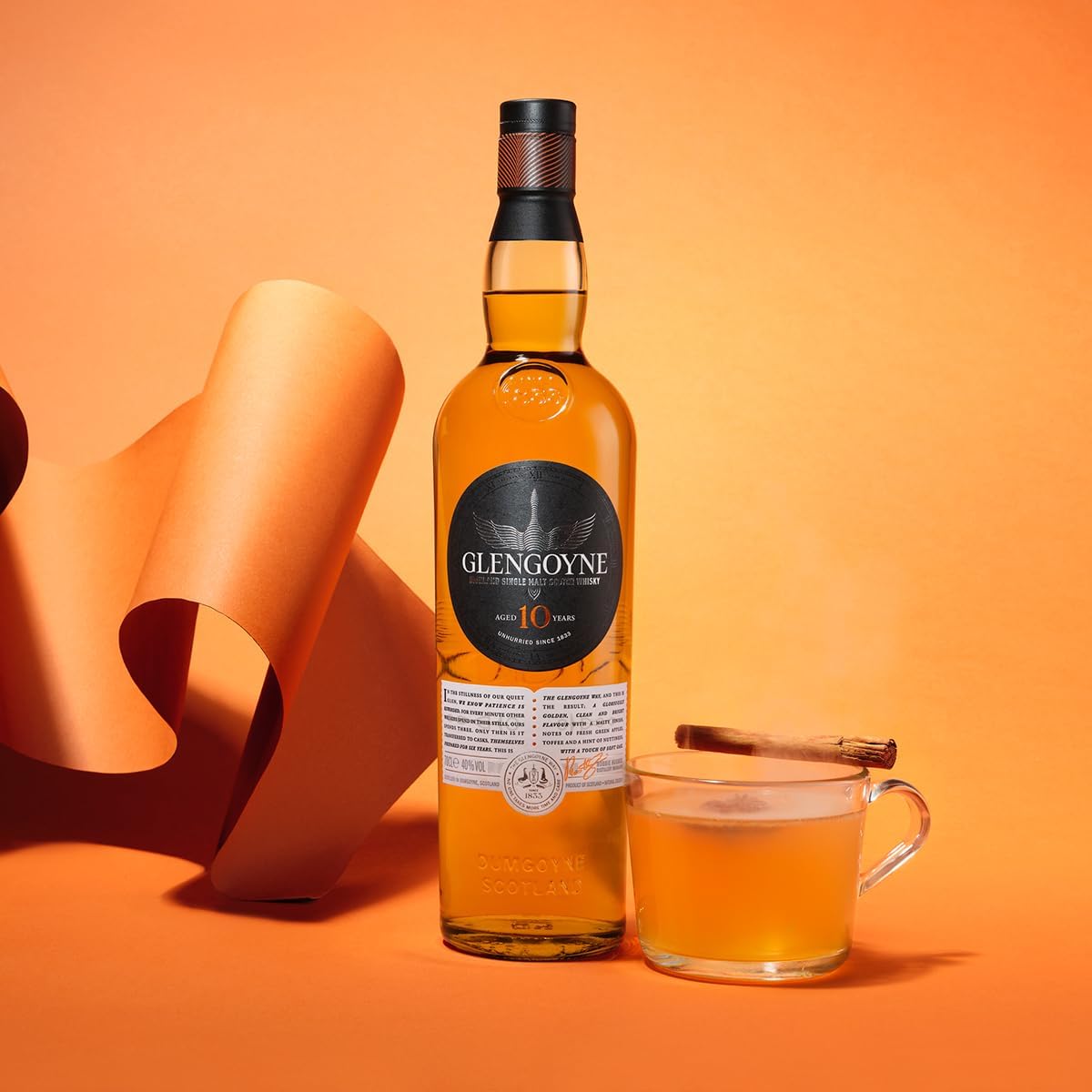 Glengoyne 10 Year Old Barley Dry by Air Hand Selected Sherry Casks from European and American Oak Highland Single Malt Scotch Whisky ABV 40% Vol 700ml / 70cl (With Gift Box)