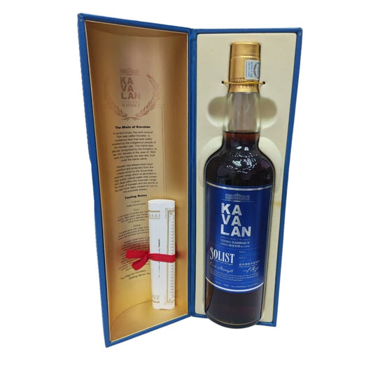 Kavalan Solist Vinho Barrique (Earlier releases) Single Cask Cask Strength (pre 2020) ABV 57.1% 70cl with Gift Box (Vintage bottle. The box is not in good condition due to age, but the whisky bottle itself is in excellent condition.) (W120727067A-188)