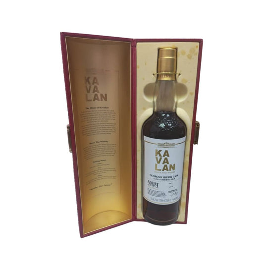 Kavalan Solist Oloroso Sherry Cask Single Cask Strength Single Malt Whisky ABV 58.6% Vol 700ml / 70cl (With Gift Box) (The bottle label is tarnished)