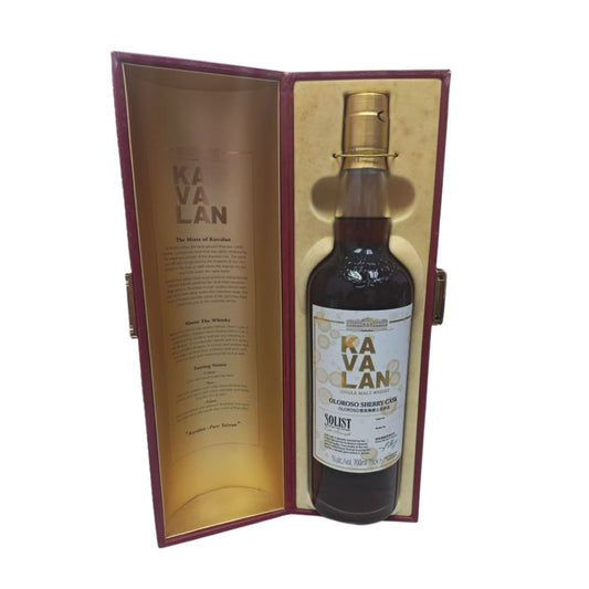 Kavalan Solist Oloroso Sherry Cask Single Cask Strength Single Malt Whisky ABV 57.8% Vol 700ml / 70cl (With Gift Box) (The bottle label is tarnished)