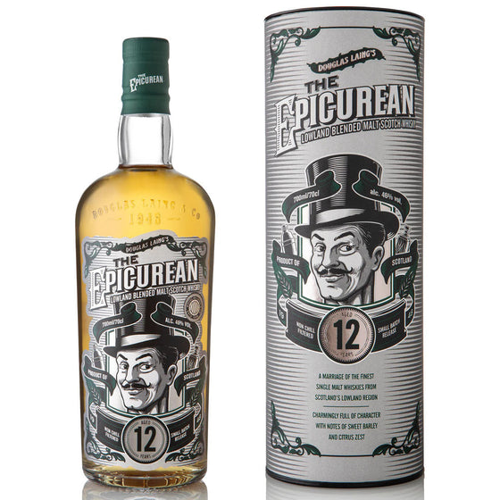 Douglas Laing The Epicurean 12 Years Old Lowland Blended Malt Scotch Whisky ABV 46% 70cl With Gift Box