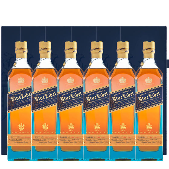 Johnnie Walker Blue Label 750ml with Gift Box - Bundle of 6 Bottles (Official Agent Stock)