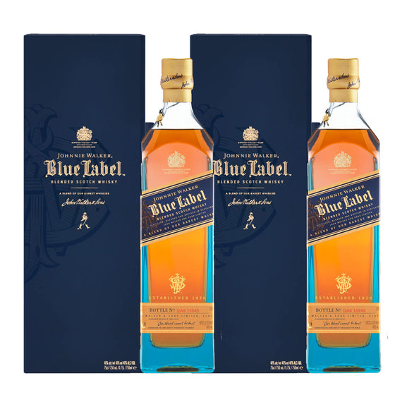 Johnnie Walker Blue Label 750ml with Gift Box - Bundle of 2 Bottles (Official Agent Stock)