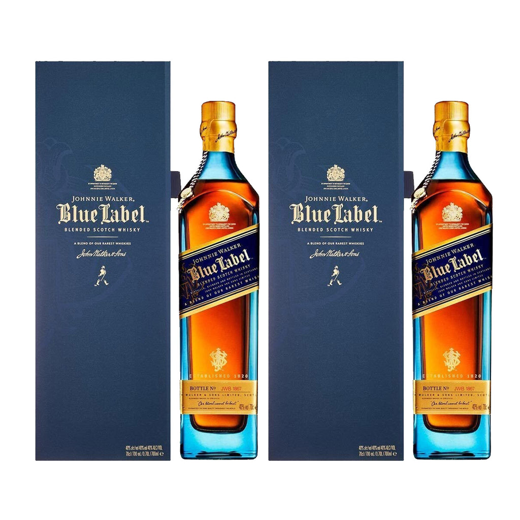 Bundle of 2 Bottles Johnnie Walker Blue Label 750ml with Gift Box