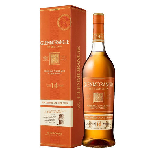 Glenmorangie 14 Year Old The Elementa New Charred Oak Cask Finish A Shpicy and Deep Whisky Highland Single Malt Scotch Whisky ABV 43% Vol 100cl / 1000ml / 1L