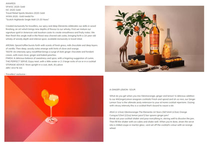 Glenmorangie 14 Year Old The Elementa New Charred Oak Cask Finish A Shpicy and Deep Whisky Highland Single Malt Scotch Whisky ABV 43% Vol 100cl / 1000ml / 1L