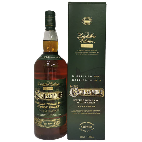 (1L) Cragganmore 2001 Distillers Edition (Bottled in 2014) Speyside Single Malt Scotch Whisky ABV 40% 1000ml