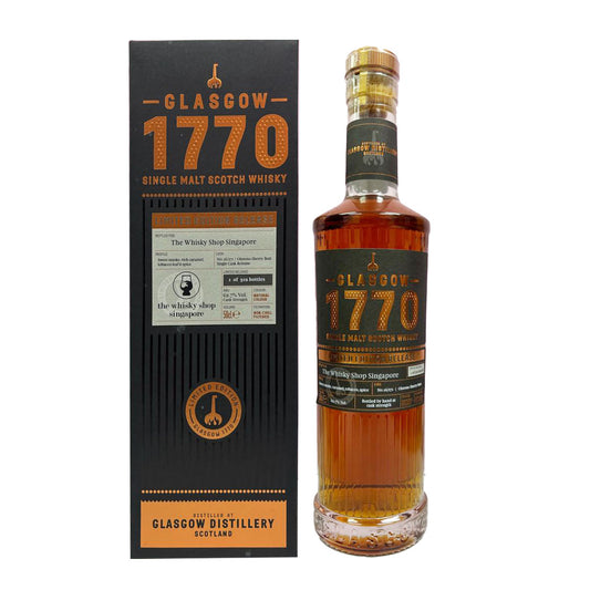 Glasgow 1770 TWS Limited Edition Oloroso Sherry Butt Lowland Single Malt Scotch Whisky ABV 62.7% Vol 50cl / 500ml