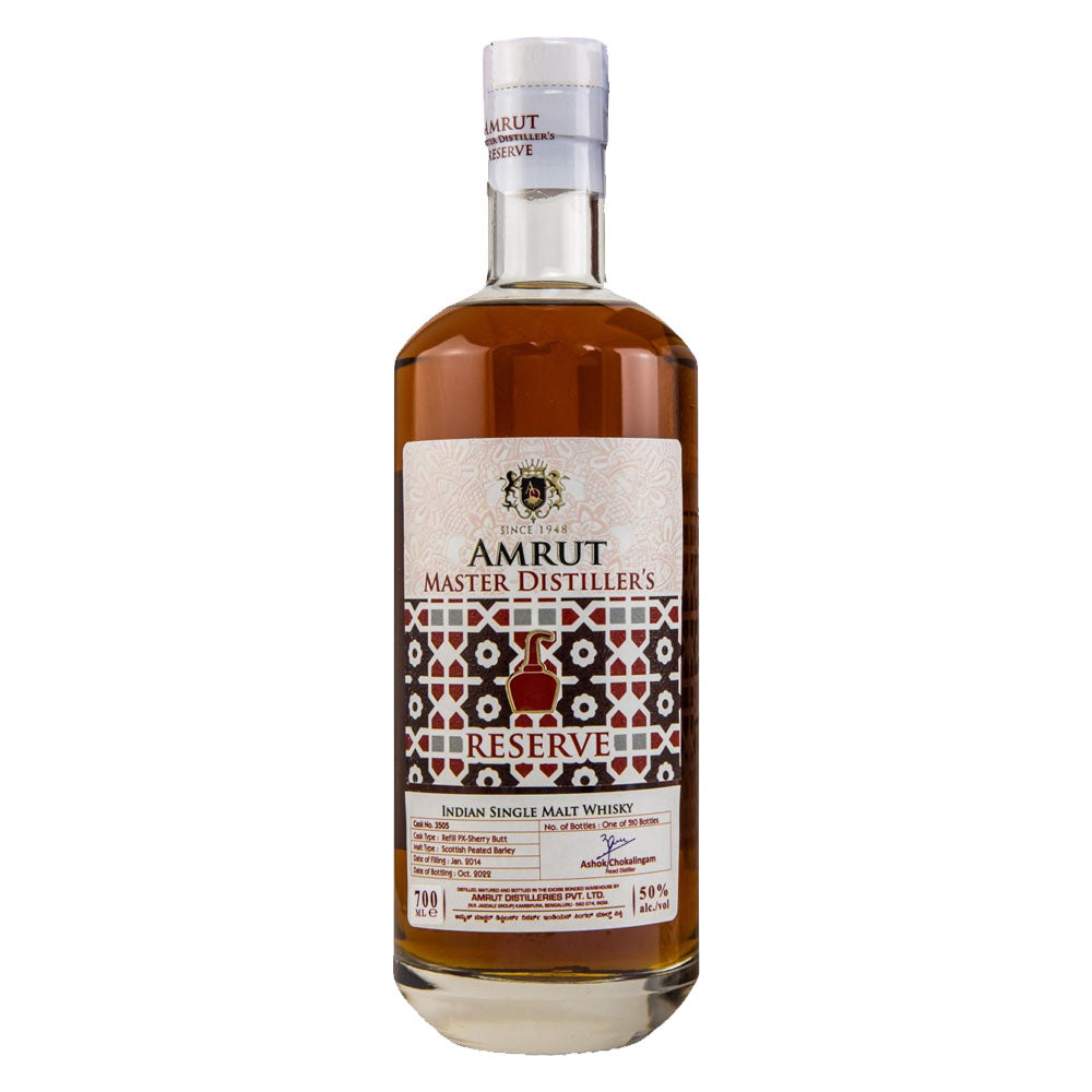 Amrut Master Distiller's Reserve Cask Type PX Sherry Butt Cask Number 3505 Single Malt Indian Whisky ABV 50% Vol 70cl / 700ml