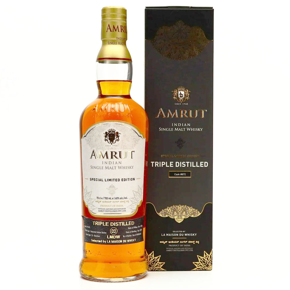 Amrut 2014 Indian Single Malt Special Limited Edition Ex-Bourbon Triple Distilled Cask #872 ABV 60% 700ml
