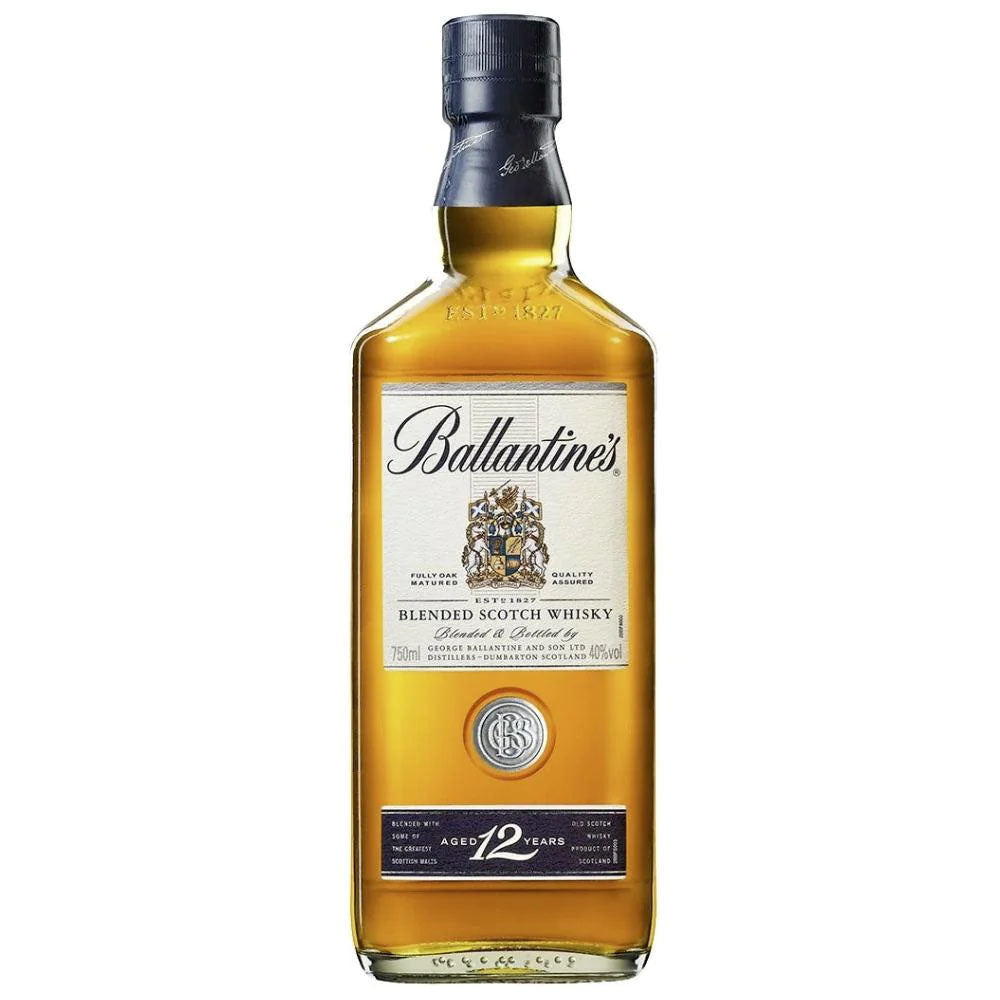 Ballantine's 12 Year Old Fully Oak Matured Blended Scotch Whisky ABV 40% 75cl/750ml (No Box)