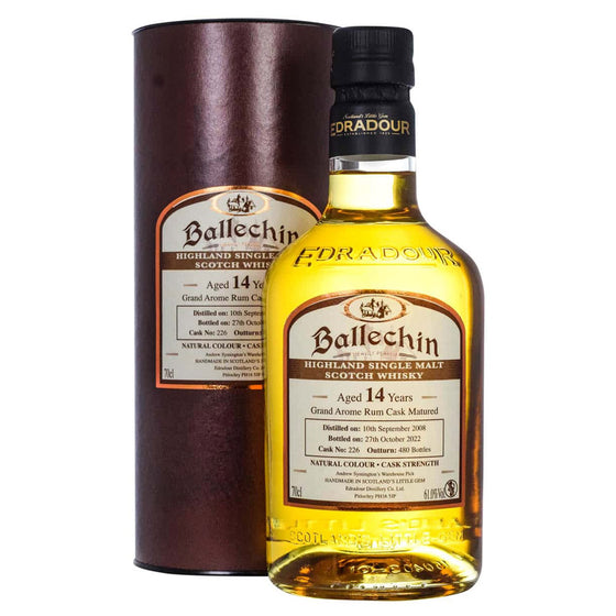 Ballechin 14 Years 2008 Single Malt Scotch Whisky Grand Arome Rum Cask#226 ABV 61% 700ml