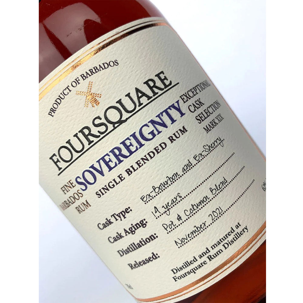 Foursquare Sovereignty Exceptional Cask Selection Rum ABV 62% 700ml