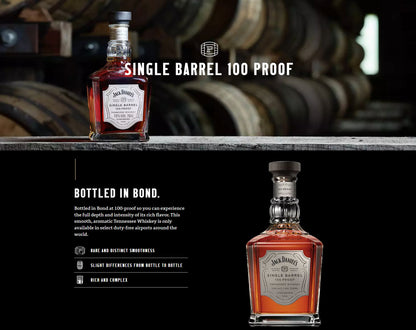 Jack Daniel's Single Barrel 100 Proof Travelers' Exclusive Tennessee Whiskey ABV 50% Vol 75cl / 750ml