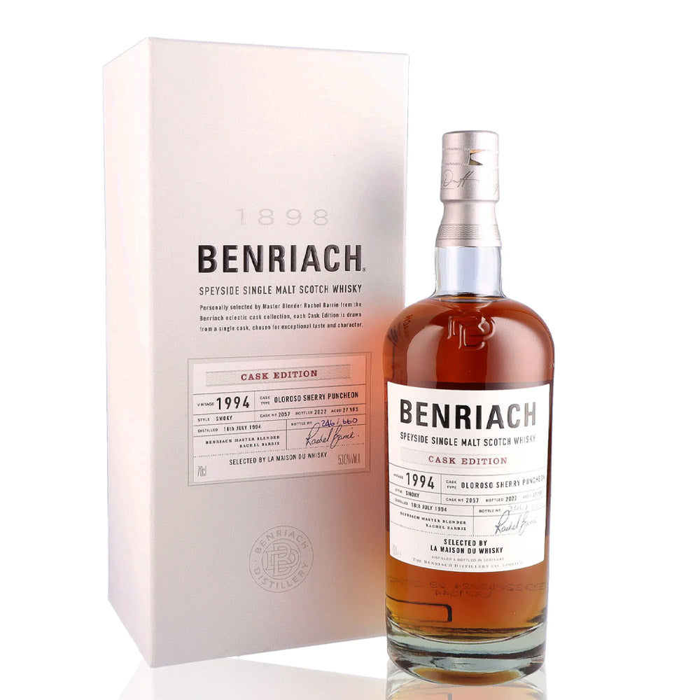 BenRiach 1994 27 Year Old Smoky Cask Edition Cask No. 2059 Speyside Single Malt Scotch Whisky ABV 53% Vol 700ml / 70cl (With Gift Box)