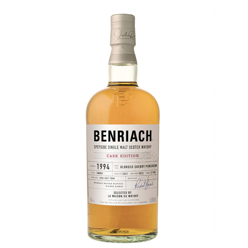 BenRiach 1994 27 Year Old Smoky Cask Edition Cask No. 2059 Speyside Single Malt Scotch Whisky ABV 53% Vol 700ml / 70cl (With Gift Box)