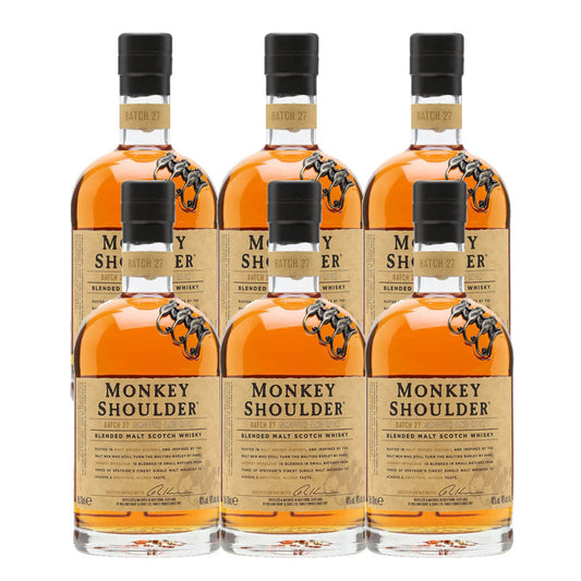 Monkey Shoulder Blended Malt Whisky ABV 40% Vol 700ml / 70cl x 6 bottles (Bundle)