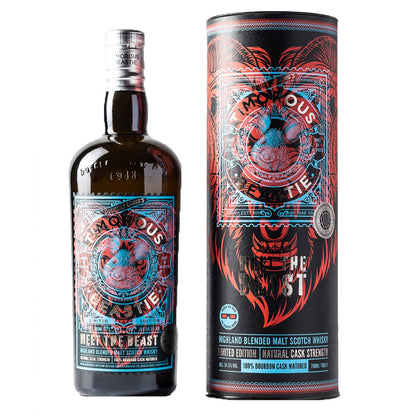 Douglas Laing's Timorous Beastie Meet The Beast Limited Edition 100% Bourbon Cask Matured Natural Cask Strength Highland Blended Malt Scotch Whisky ABV 54.3% Vol 70cl / 700ml