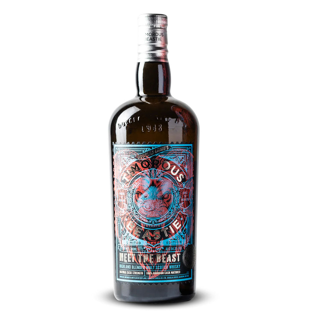 Douglas Laing's Timorous Beastie Meet The Beast Limited Edition 100% Bourbon Cask Matured Natural Cask Strength Highland Blended Malt Scotch Whisky ABV 54.3% Vol 70cl / 700ml
