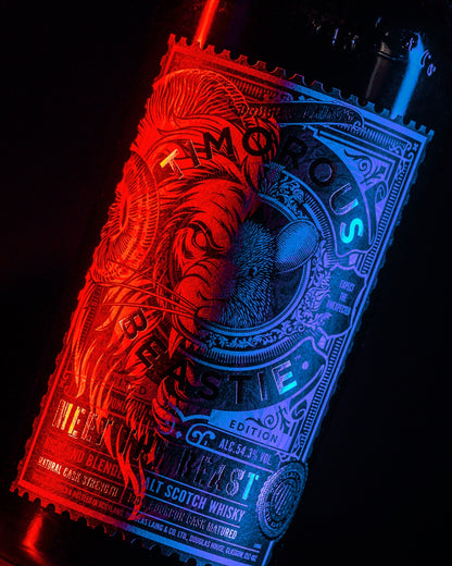 Douglas Laing's Timorous Beastie Meet The Beast Limited Edition 100% Bourbon Cask Matured Natural Cask Strength Highland Blended Malt Scotch Whisky ABV 54.3% Vol 70cl / 700ml