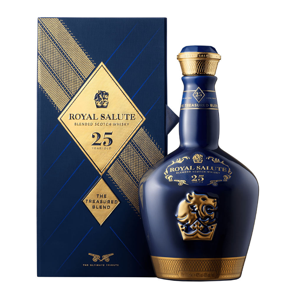 Royal Salute 25 Years Old The Treasured Blend Blended Scotch Whisky ABV 40% Vol 70cl / 700ml - Travel Exclusive