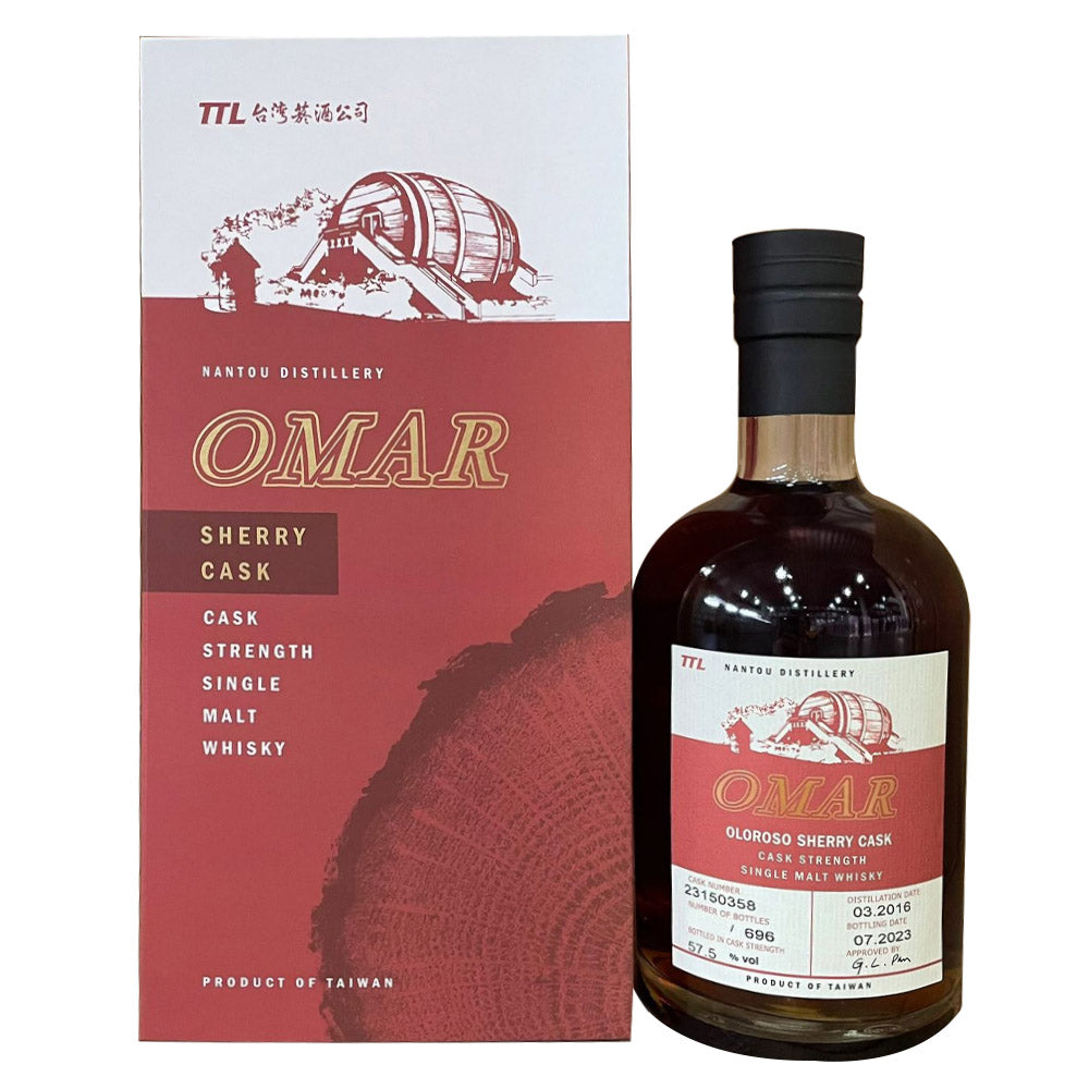 Omar Oloroso Sherry Cask Strength Single Malt Whisky Product of Taiwan Nantou Distillery ABV 57.5% Vol 70cl / 700ml