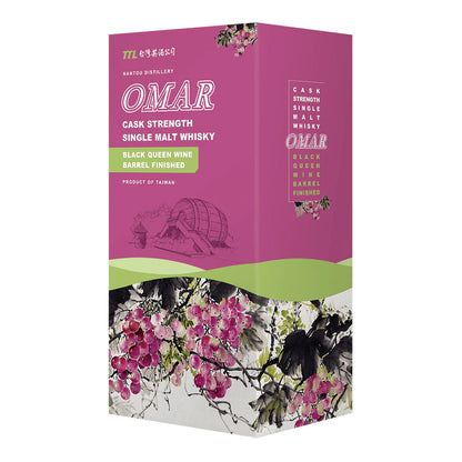 (BFCM Sale) Omar Black Queen Wine Barrel Finished Cask Strength Single Malt Whisky Product of Taiwan Nantou Distillery ABV 53% Vol 70cl / 700ml
