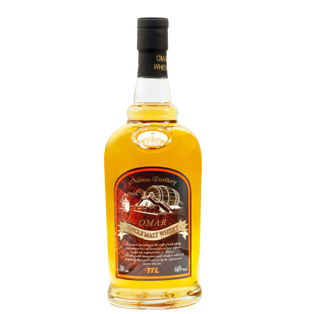 (HNY2026 Sale) Omar Peated Single Malt Whisky Nantou Distillery TTL ABV 46% Vol 70cl / 700ml