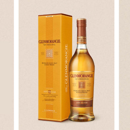 Glenmorangie 10 Year Old The Original Perfected by the Sixteen Men of Tain Highland Single Malt Scotch Whisky ABV 40% Vol 100cl / 1000ml / 1L