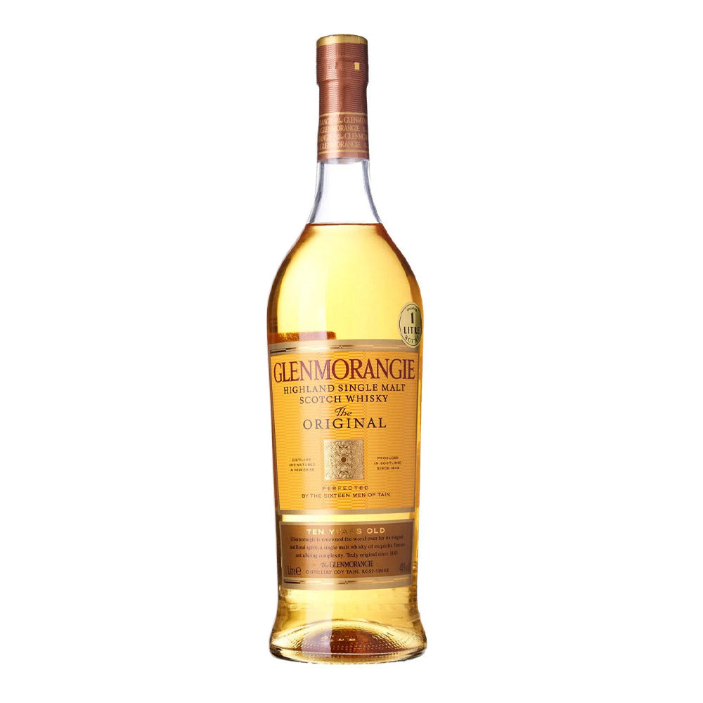 Glenmorangie 10 Year Old The Original Perfected by the Sixteen Men of Tain Highland Single Malt Scotch Whisky ABV 40% Vol 100cl / 1000ml / 1L